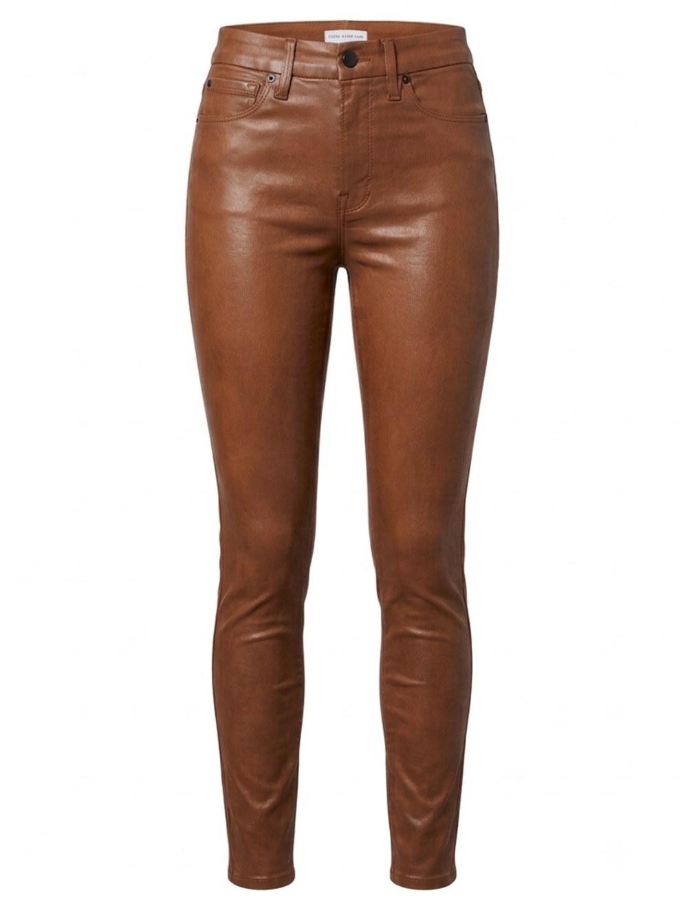 Good American Good Legs Coated Skinny Jeans Tortoise Shell Brown 00/24
